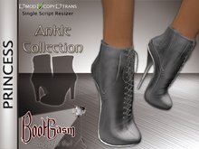 Bootgasm Princess Leather Ankle Boots Silver