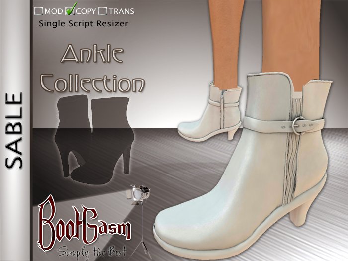 Bootgasm Sable Ankle Boots White