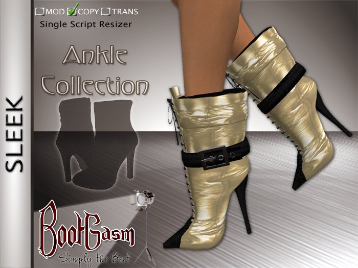 Bootgasm Sleek Boots Gold