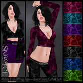 :::Sn@tch Addicted Velvet Wrap Tops:::