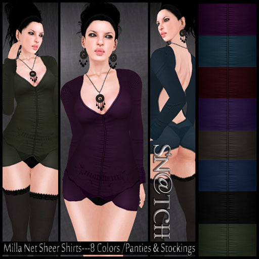 :::Sn@tch Milla Net Shirts (Dark):::