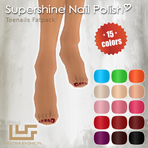 *VEXTRA FASHION* Toe Nail Polish ~ FATPACK (15 Colors)