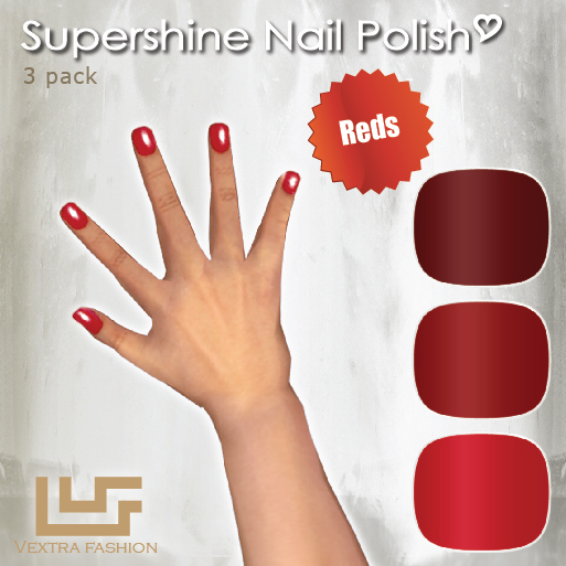 *VEXTRA FASHION* Finger Nail Polish ~ REDS