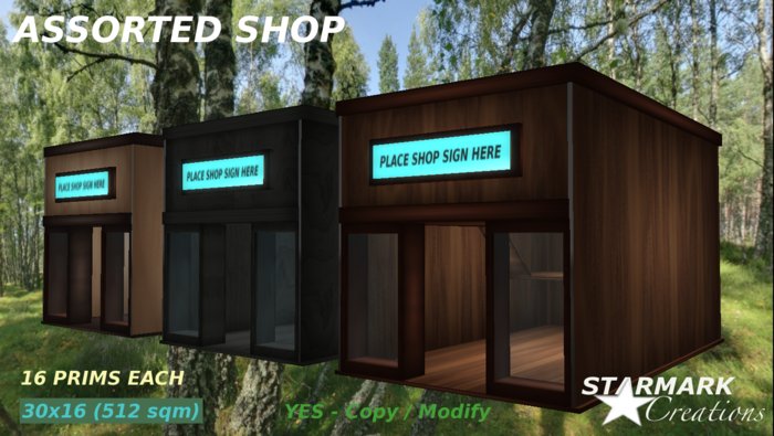 3 awesome shops  from STARMARK CREATIONS -- promo price --