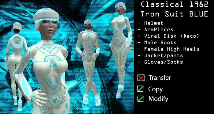 Classical -82 Tron Suit Blue ~ CC