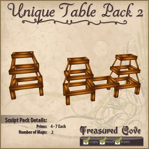 -TC- Unique Table Pack 2 Clearance Priced