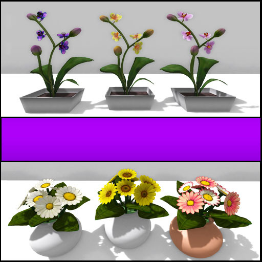 Sculpty Flower Set - 12 rich and vibrant, highly detailed flowers in vases!