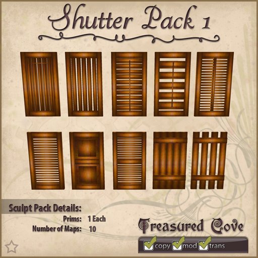 -TC- Shutter Pack 1 Clearance Priced