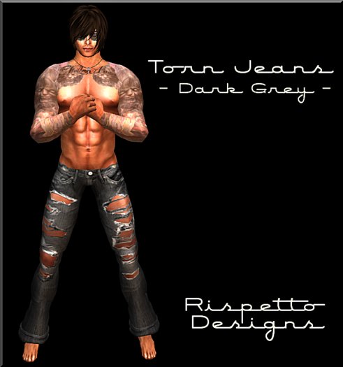 Rispetto Designs - Torn Jeans - Dark Grey