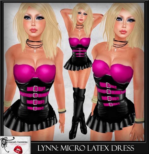 Second Life Marketplace - Thalia's Fashion: Lynn Micro Latex Dress - Pink