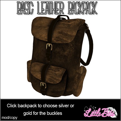 -LB- Leather Backpack - Brown
