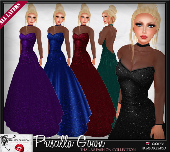 Thalia's Fashion: Priscilla Gown - Value Pack