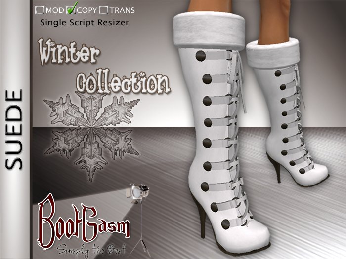 Bootgasm Suede Boots White