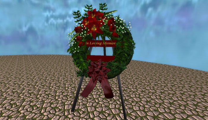 Red Memorial Wreath boxed