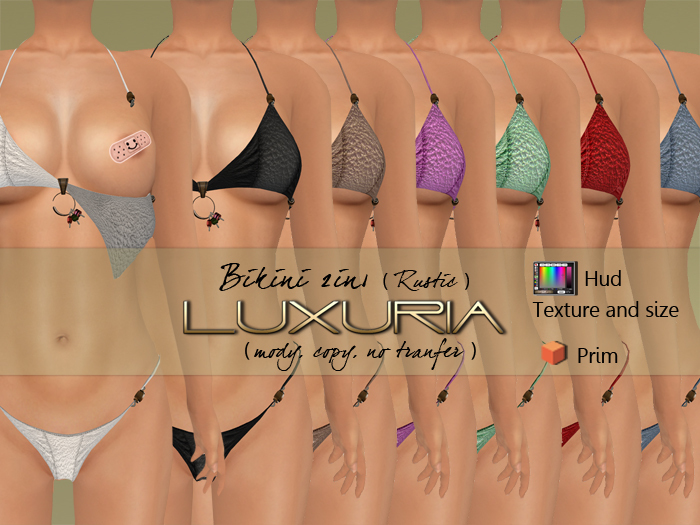 ! Luxuria Rustic Bikini Micro 2in1 Leather