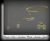 Birgit Mai's Lesbian Pride Gold Jewelry (BOXED)