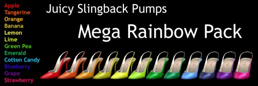 Juicy Slingback Pumps - Mega Rainbow Fat Pack 