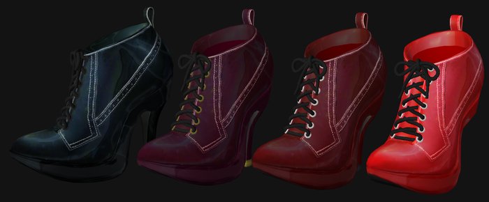 Juicy Victorian Ankle Boots - Berry Fat Pack (black & red collection)