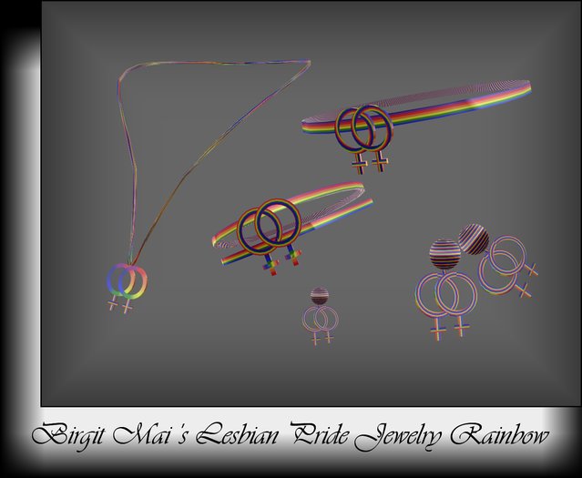 Birgit Mai's Lesbian Pride Rainbow Jewelry (BOXED)
