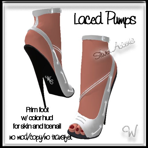 ~WC~ Pumps White/Silver
