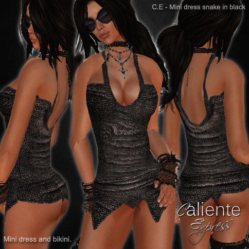 C.E - Mini dress snake in black