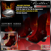 !Drakke! "Rustler" Cowboy Boots(Dark Red) (F) Deluxe