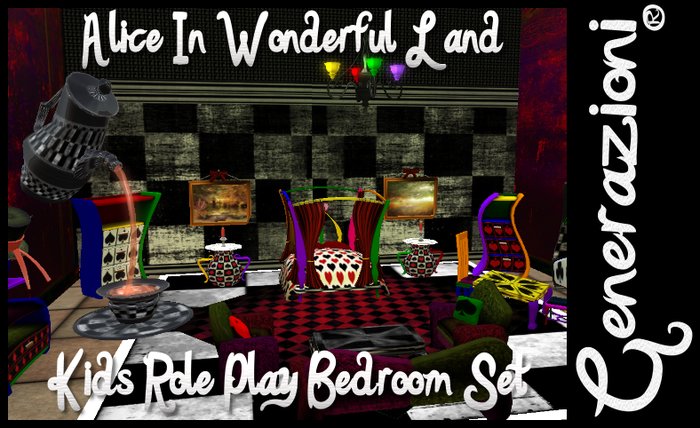 Generazioni - Alice In Wonderful Land Bedroom Set