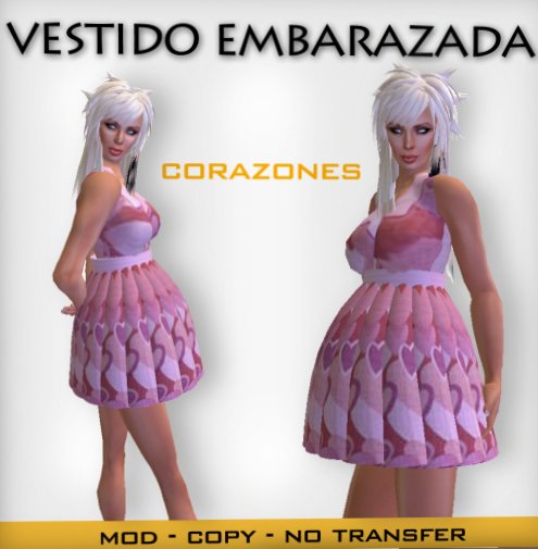 Dress pink hearts