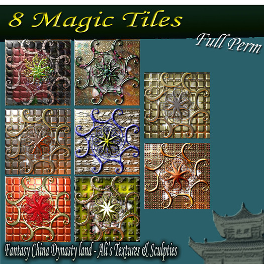 8 MAGIC TILES textures