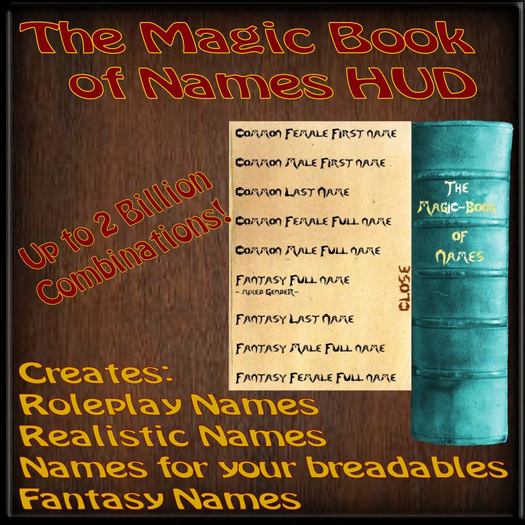 Magic Book of Names Hud BOXED