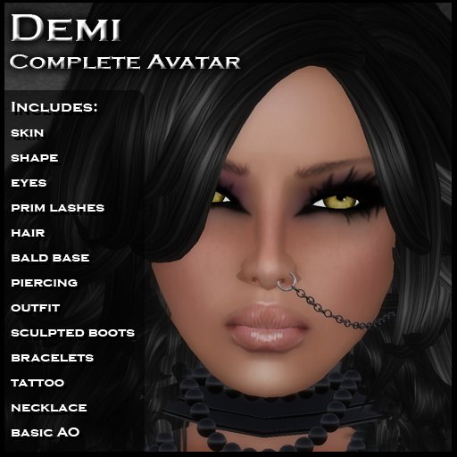 Demi Complete Avatar Package - Skin, Shape, Hair and More