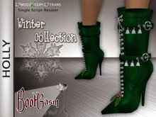 Bootgasm Holly Christmas Winter Boots Green