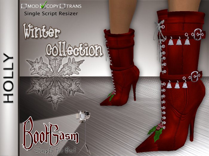 Bootgasm Holly Christmas Winter Boots Red
