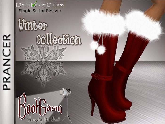 Bootgasm Prancer Christmas Winter Boots Red