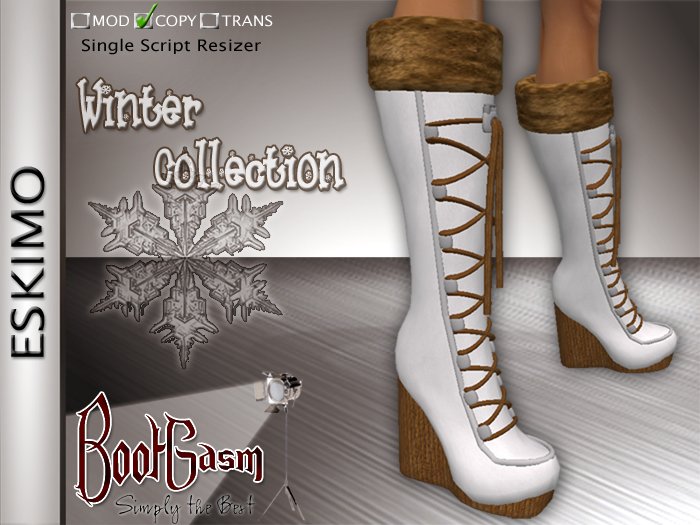 Bootgasm Eskimo Boots White