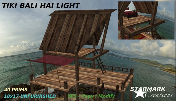 NEW!!! Relaxing tiki BALI HAI light from STARMARK CREATIONS -- promo price --