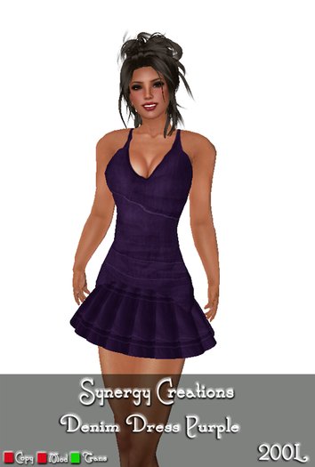 Synergy ~ Signature Denim Dress Purple