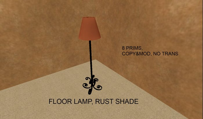 Floor Lamp Rust shade