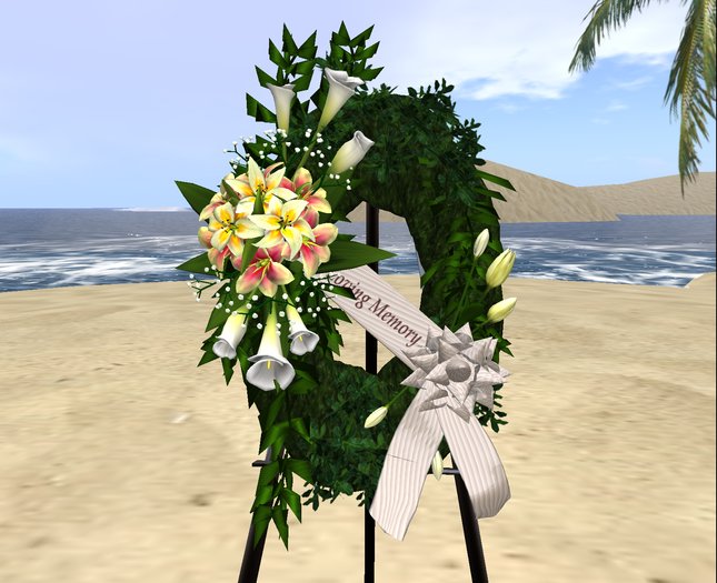 Calla Lily Memorial Wreath boxed