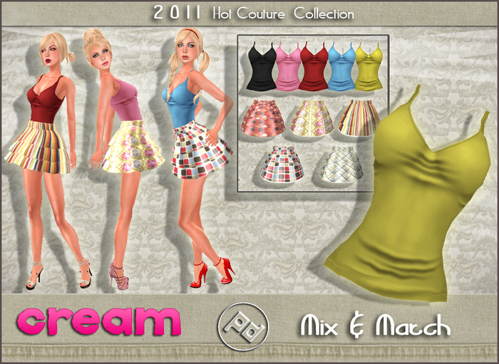 ::Poised:: Cream Mustard Top - Mix & Match