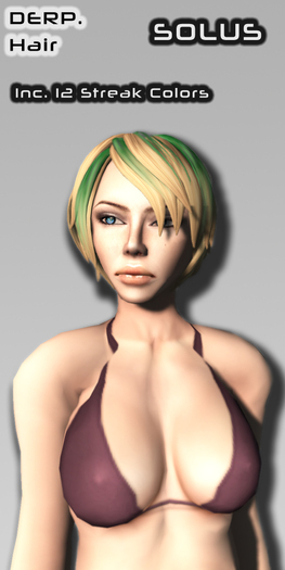 DERP. Hair SOLUS - Orange To Red