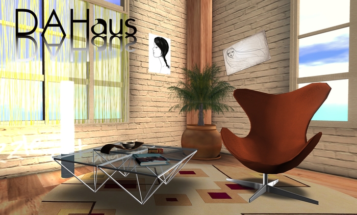 Space Frame table / egg chair mini set