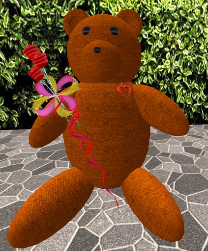 Valentine's Day-box- Big Bear & Red Rose For You