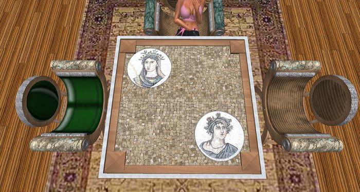 ( D&R Designs Ancient Roman Furniture ) Roman Square Table  (MT) 