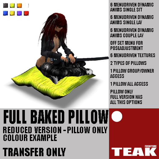 TEAK Reduced Freebee Pillow green - trans