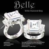 Exquisite Belle White Diamond Engagement Ring 