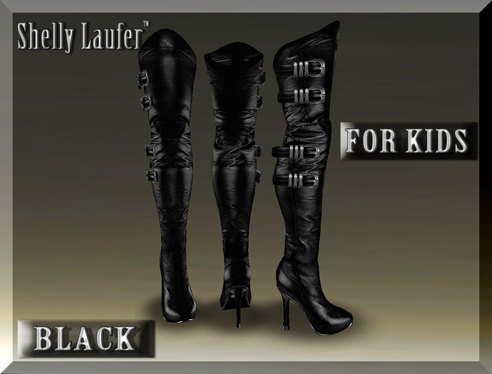 ::: Shelly Laufer Boots Overknee [Black] ::: For Kids