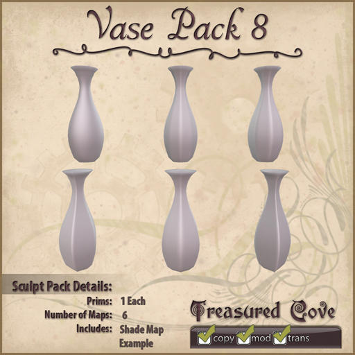 -TC- Vase Pack 8 Clearance Priced