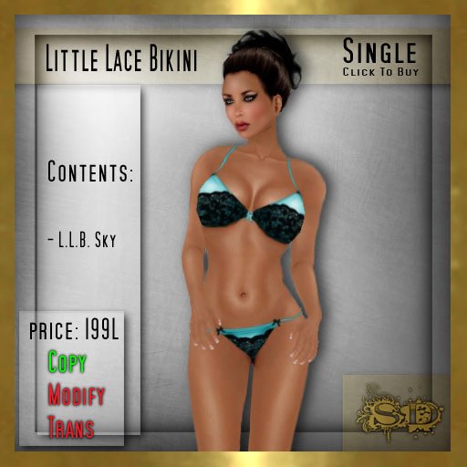 SD - LIttle Lace Bikini (Sky)