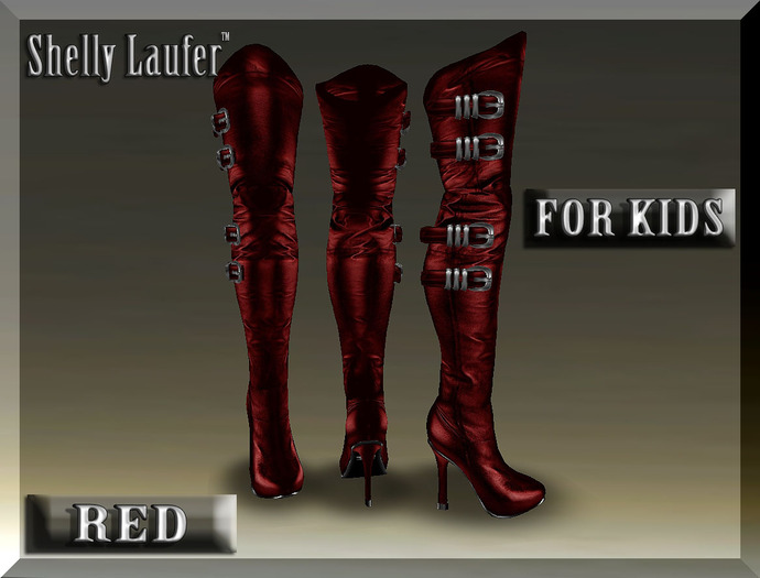 ::: Shelly Laufer Boots Overknee [Red] ::: For Kids